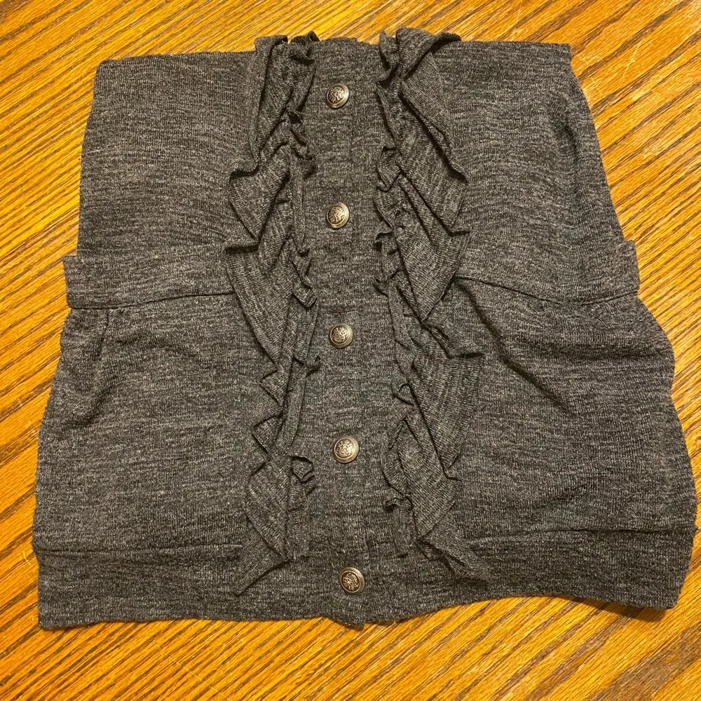 Ruffled Military Cardigan - Picture 8 of 10